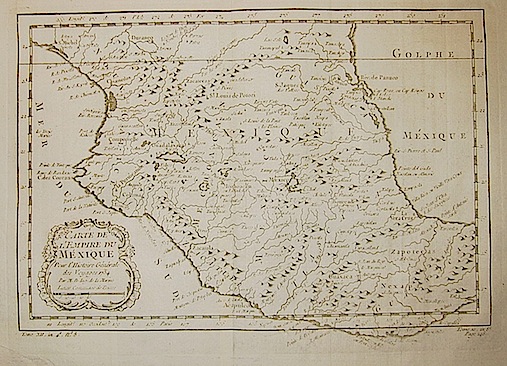 Bellin Jacques-Nicolas (1703-1772) Carte du l'Empire du Méxique... 1754 Parigi